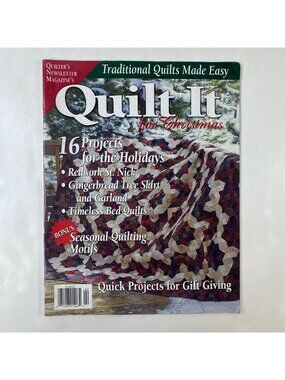 Quilter's Newsletter Magazine Quilt It For Christmas Projects 2001 Holiday Issue